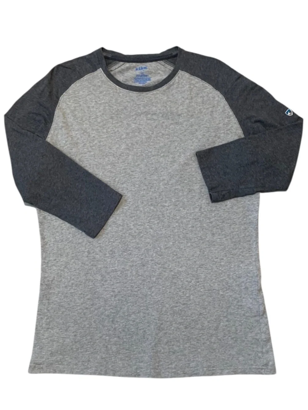 Kuhl Men's Wildfibre 3/4 Sleeve Raglan Tee Organic Cotton Baseball Shirt Large L